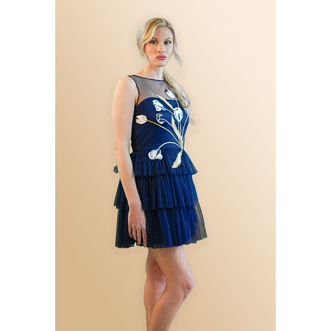Alma - Floral Hand Embroidered Dress
