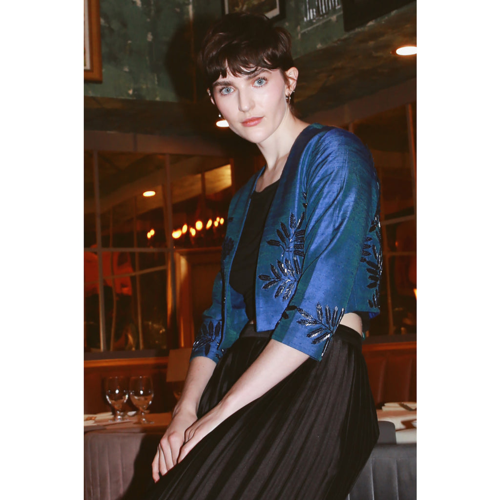 Victorine - Bolero Style 100% Silk Jacket