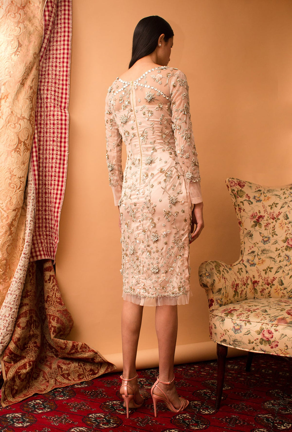 Marie - Three Dimensional Motifs Tulle Dress