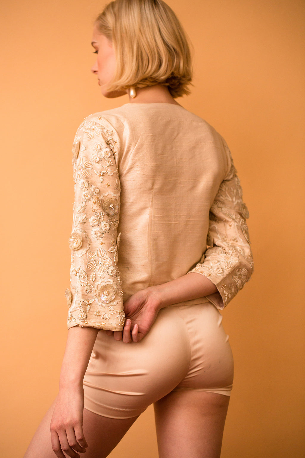 Constance - 100% Silk 3D Embellished Jacket