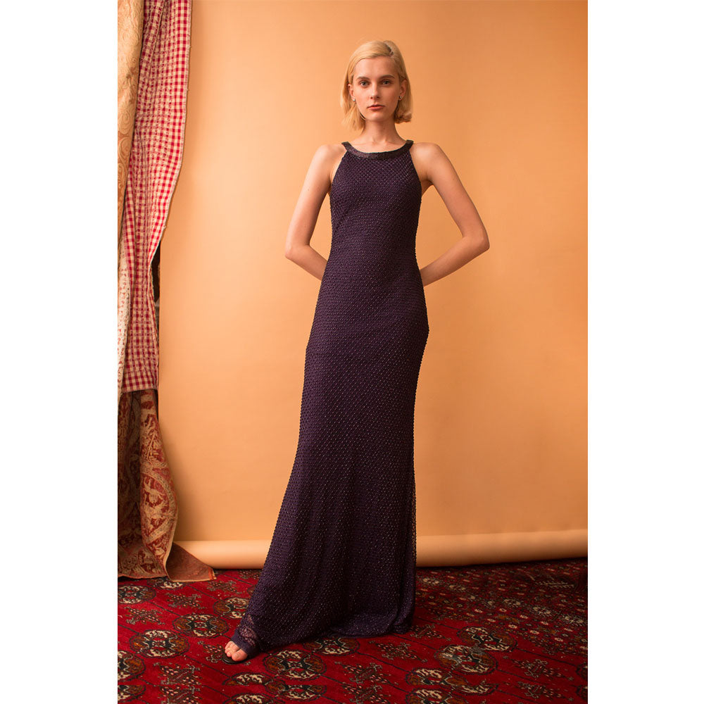 Gabrielle - Tonal Hand Beaded Tulle Gown