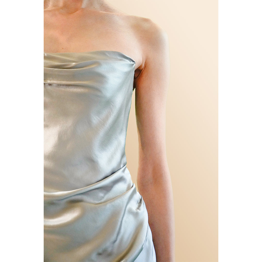 Irene - Figure Hugging 100% Silk Satin Gown