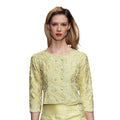 Kimberly - 100% Silk Floral Embroidered Cropped Jacket