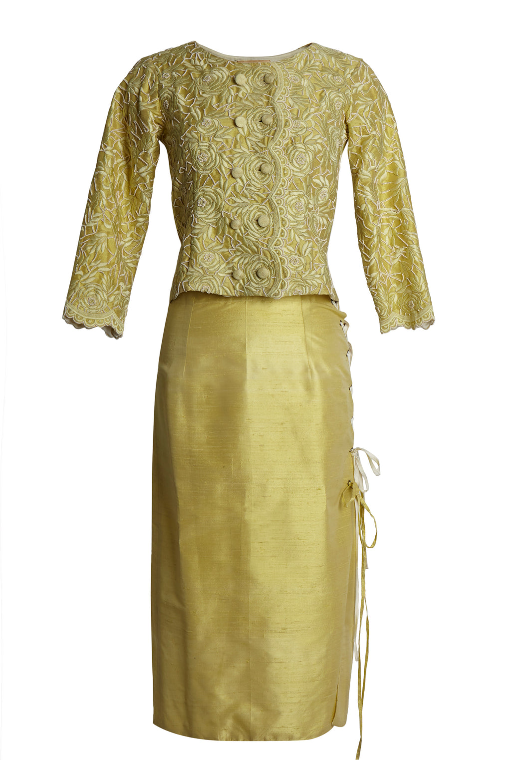 Kimberly - 100% Silk Floral Embroidered Cropped Jacket