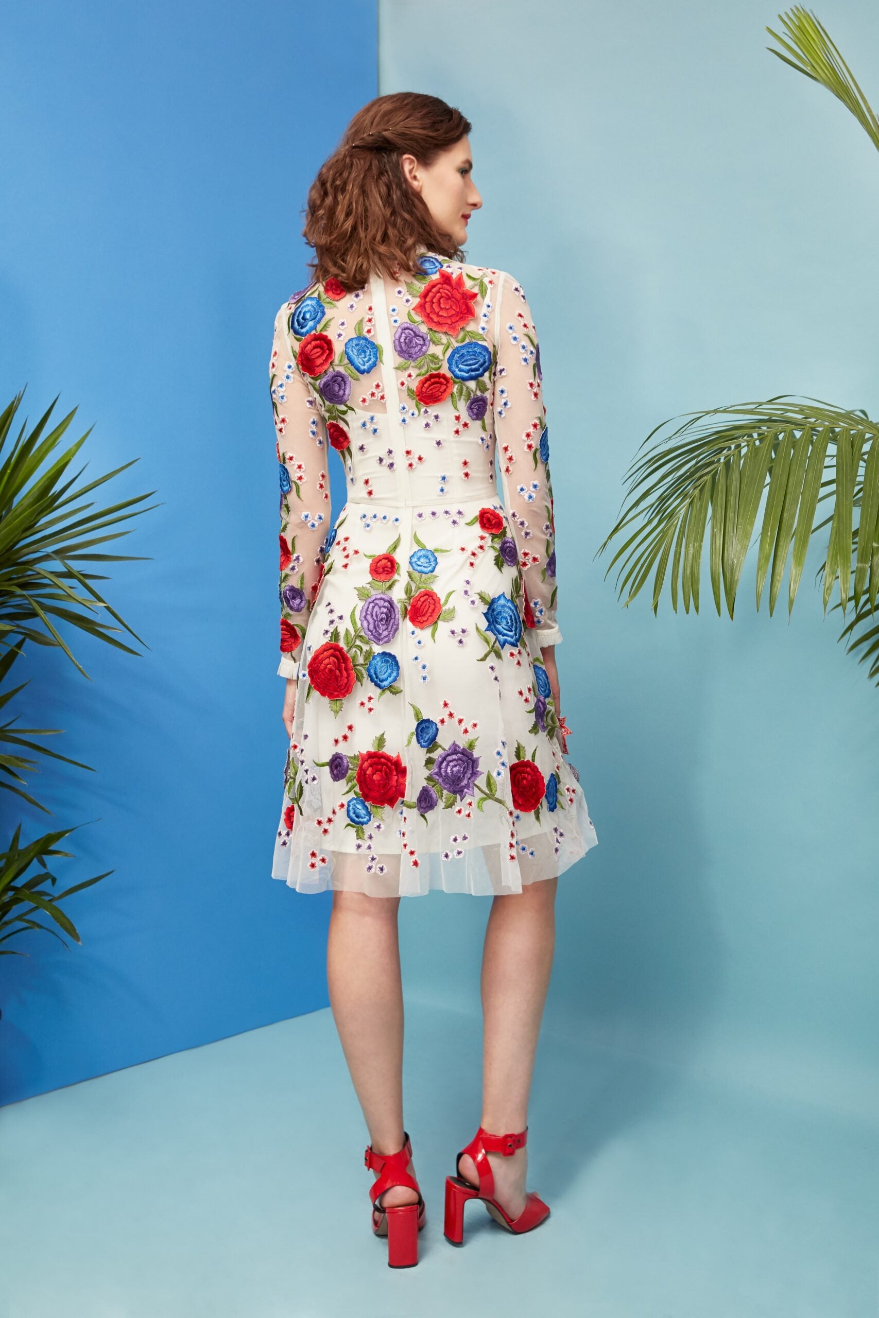 Alma - Floral Hand Embroidered Dress