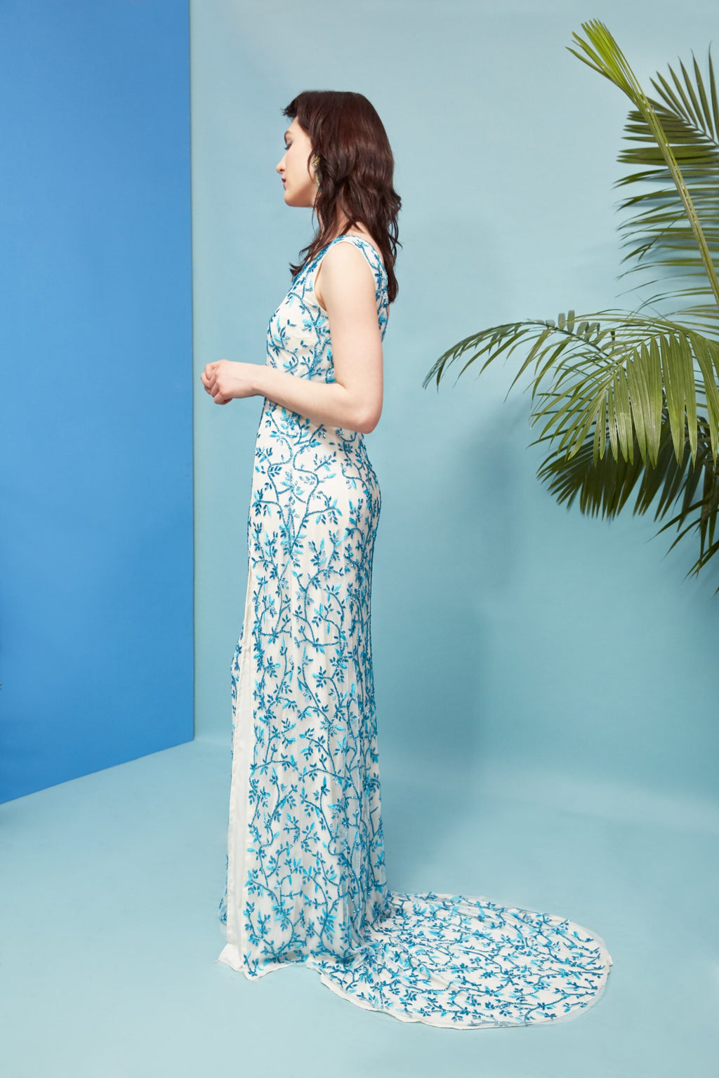 Melissa - Hand Embellished Viscose Lined Gown