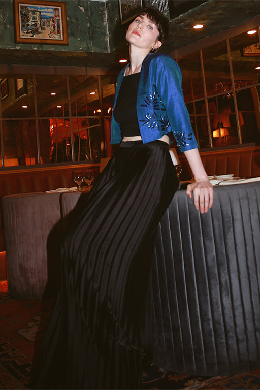 Victorine - Bolero Style 100% Silk Jacket
