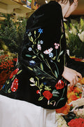 Bethany - Floral Hand Embroidered Silk Velvet Jacket