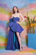 Natasha - Asymmetrical Off Shoulder 100% Silk Gown