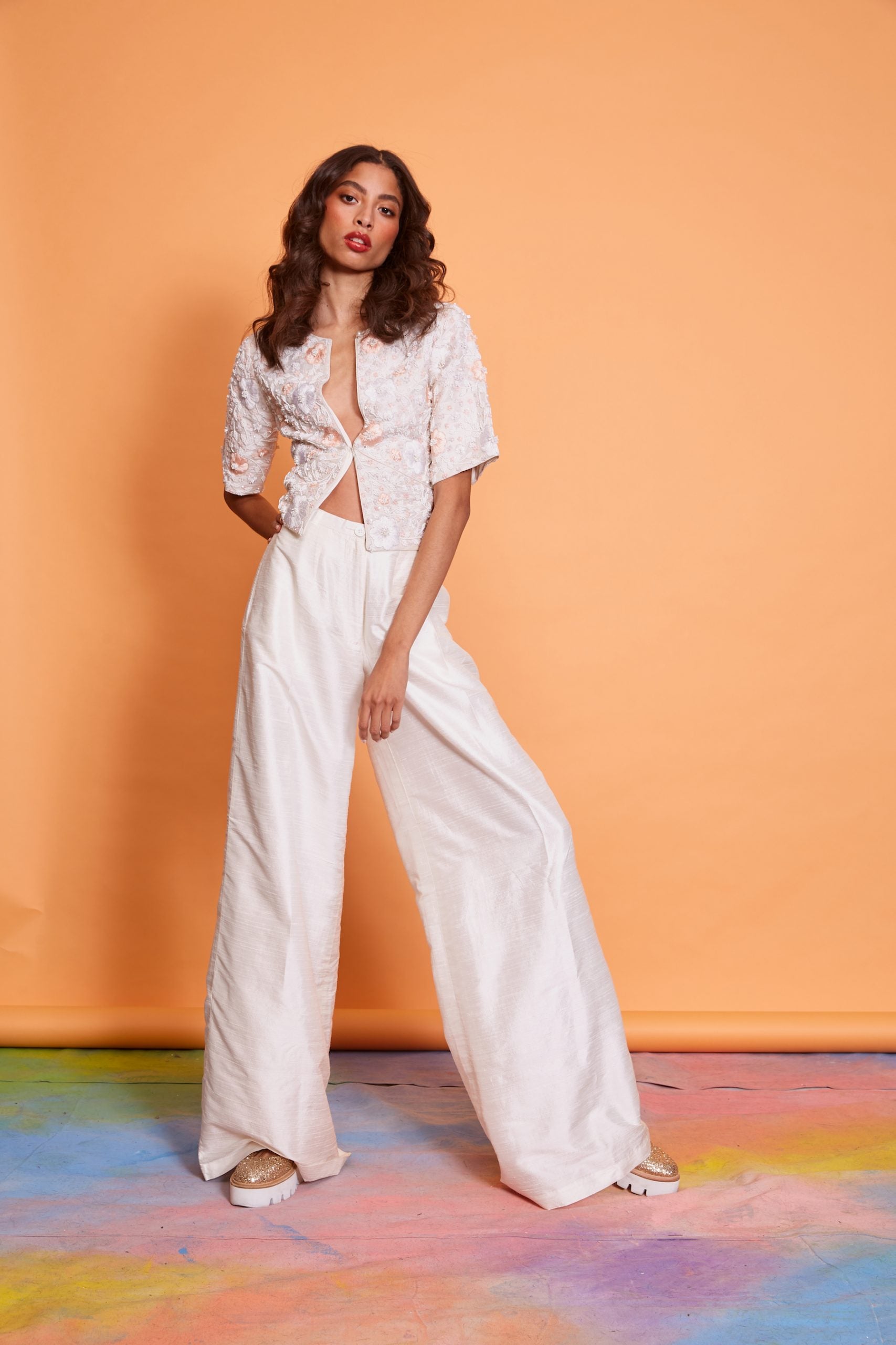 Fatima - 100% Silk Hand Embroidered Jacket