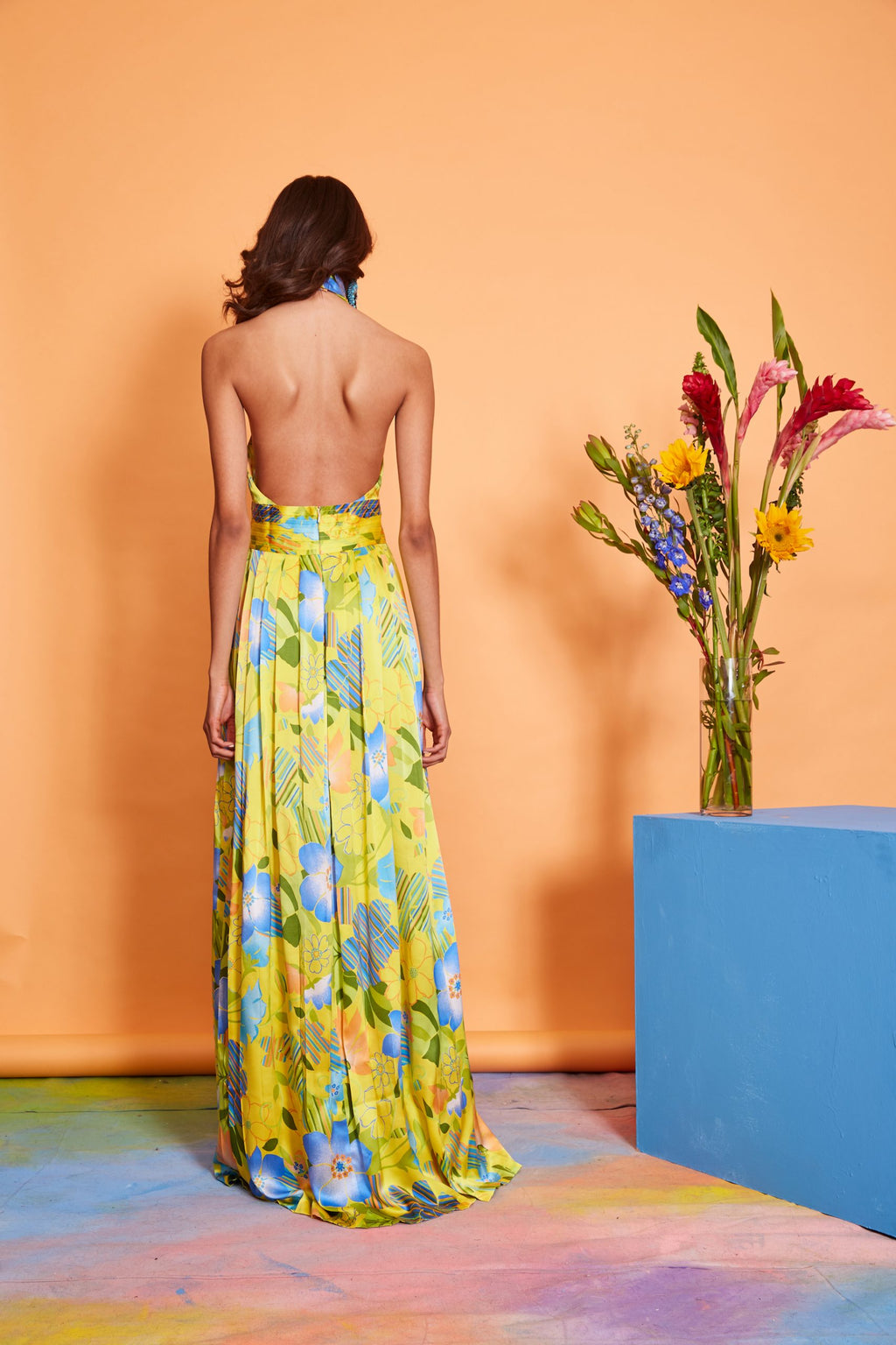 Carmi - Floral Patterned Print 100% Silk