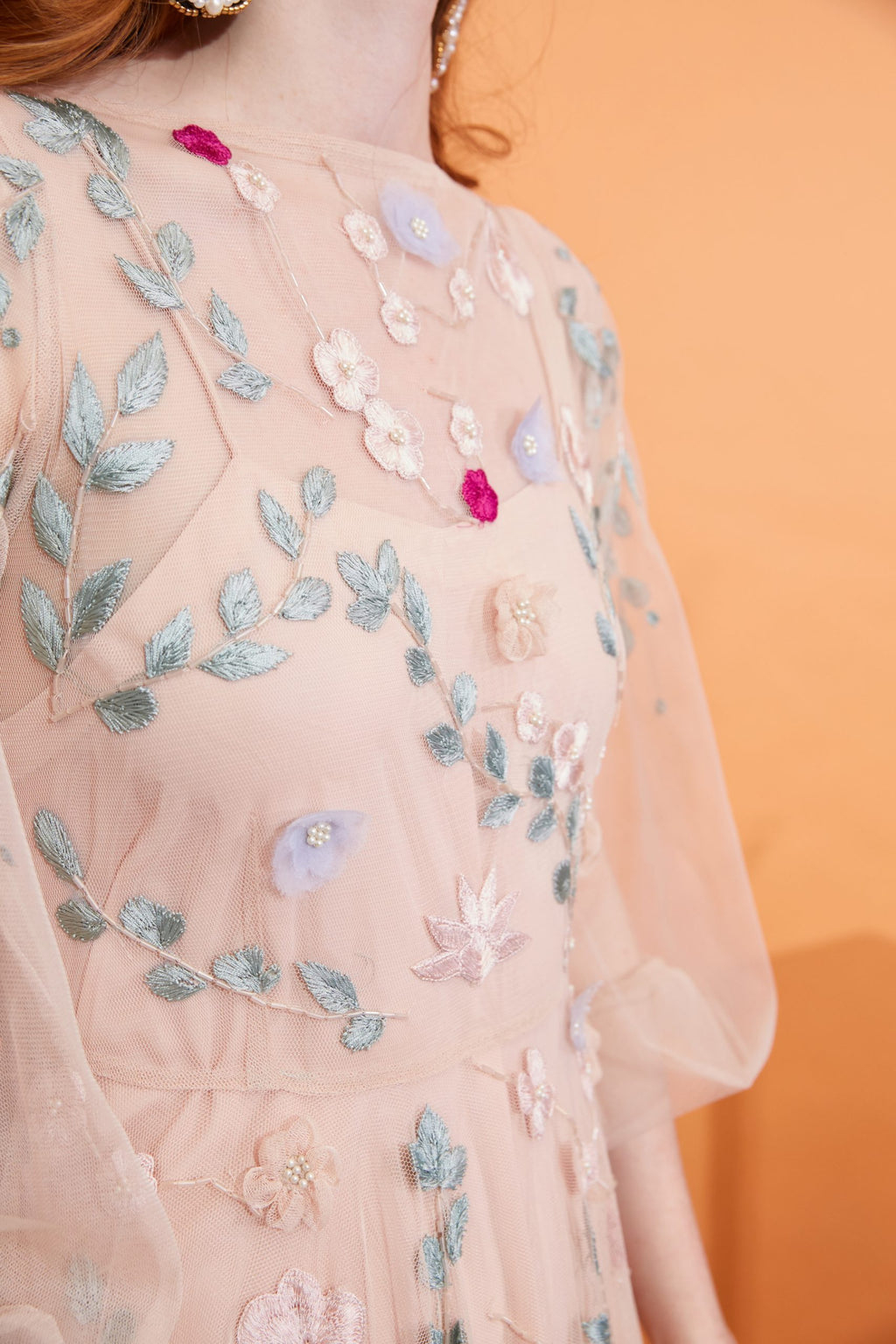Freya - Pearl Embellished Tulle Gown