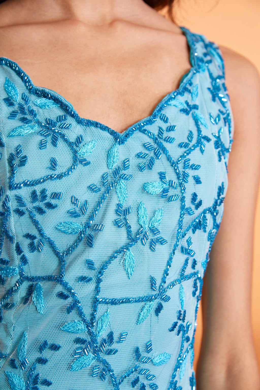 Louisa - Glass Beaded Tulle Gown