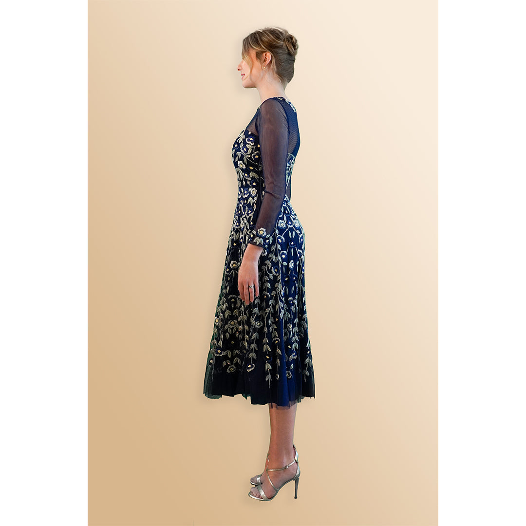 Linda - Hand Crafted Embroidery Tulle Dress