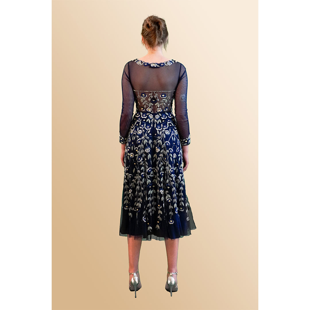 Linda - Hand Crafted Embroidery Tulle Dress