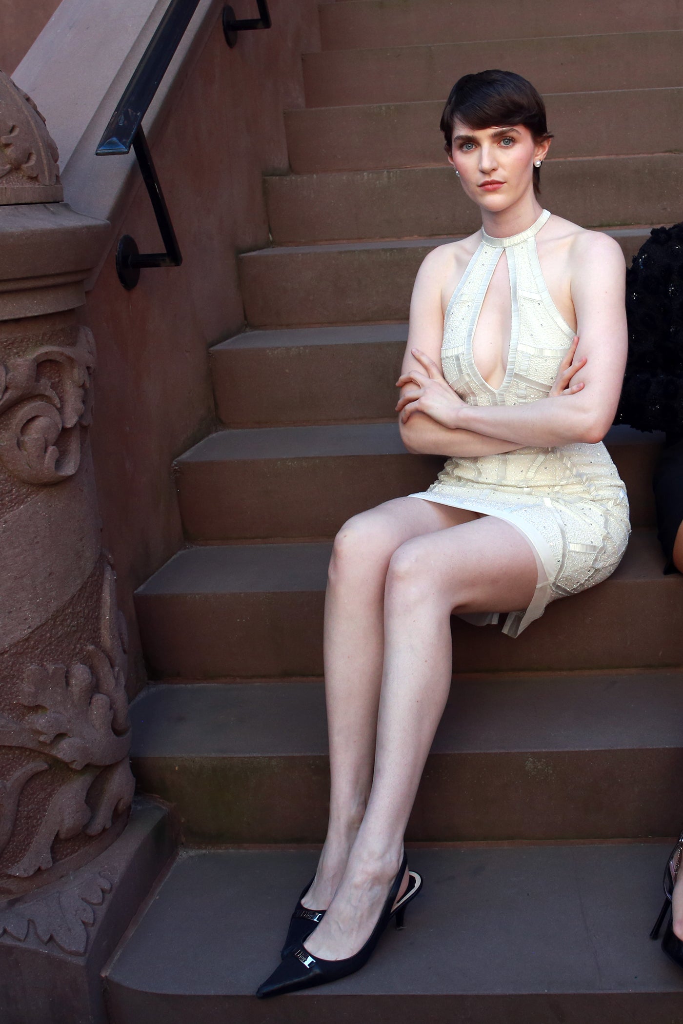 Estelle - Glass Pipe Beaded Tulle Dress