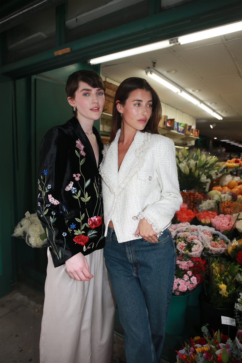 Bethany - Floral Hand Embroidered Silk Velvet Jacket