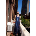 Lavanya Coodly Julienne sapphire sequin evening gown, standing front view