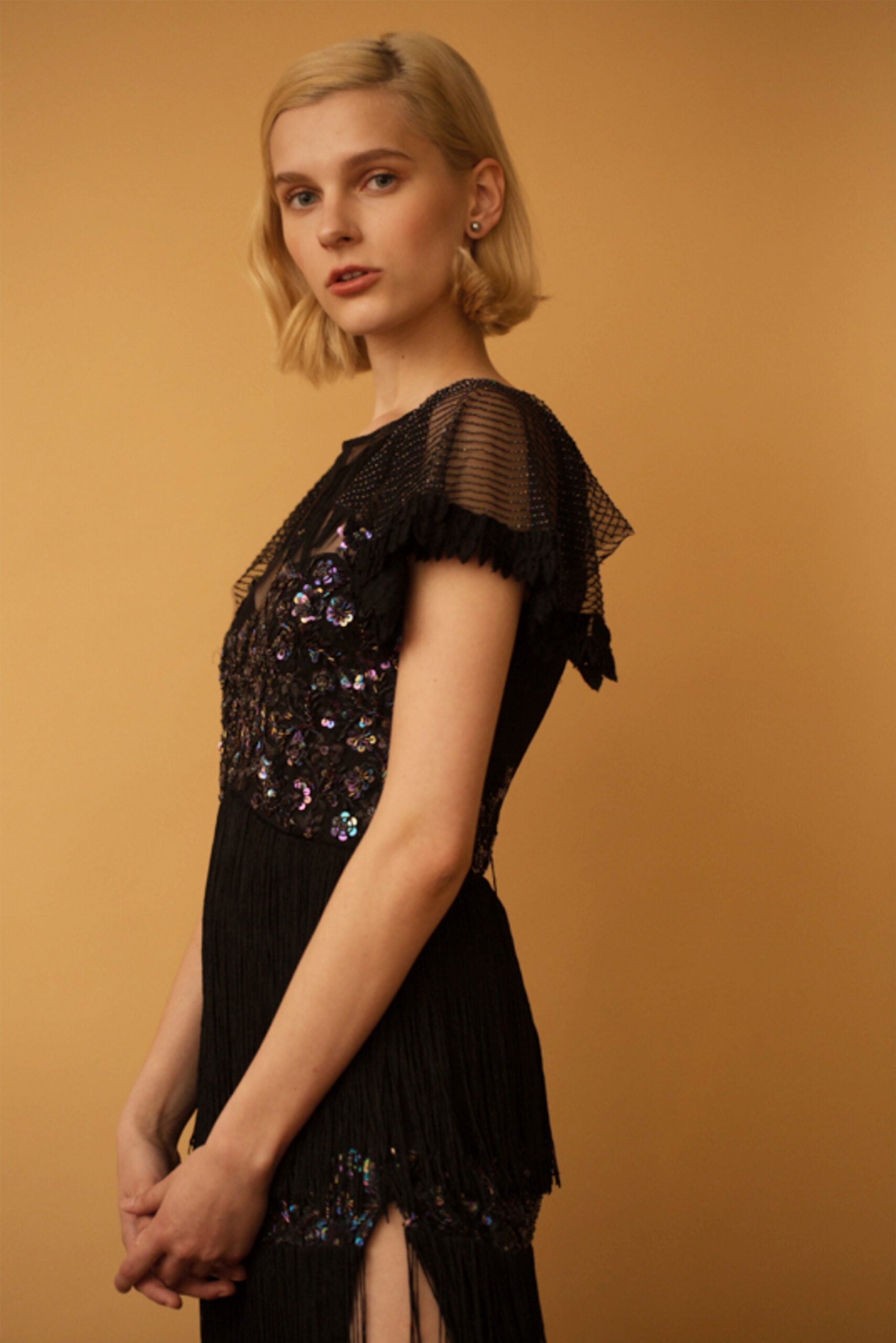 Clara - Hand Tonal Embellished Tulle Gown